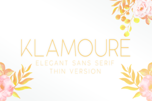 Klamoure Thin Typeface for Elegant Maker Brands